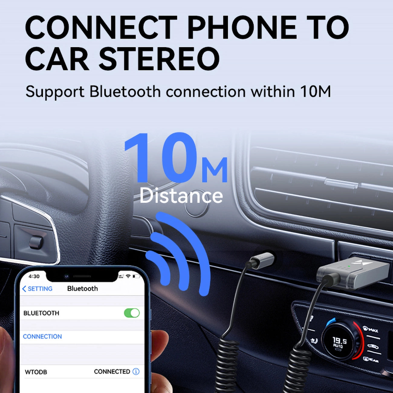 Wozinsky WTODB Bluetooth 5.3 audio adapter / AUX audio receiver_5