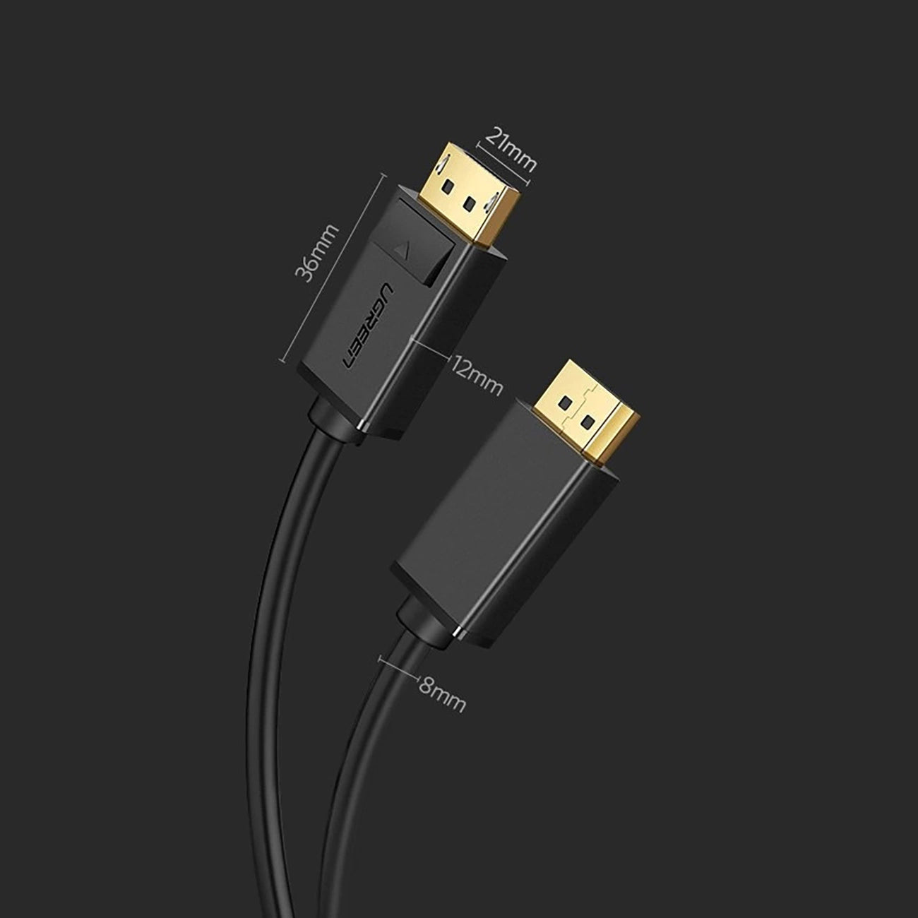 Ugreen DP102 10244 DisplayPort 1.2 4K / DisplayPort 1.2 4K Cable 1 m - Black_8