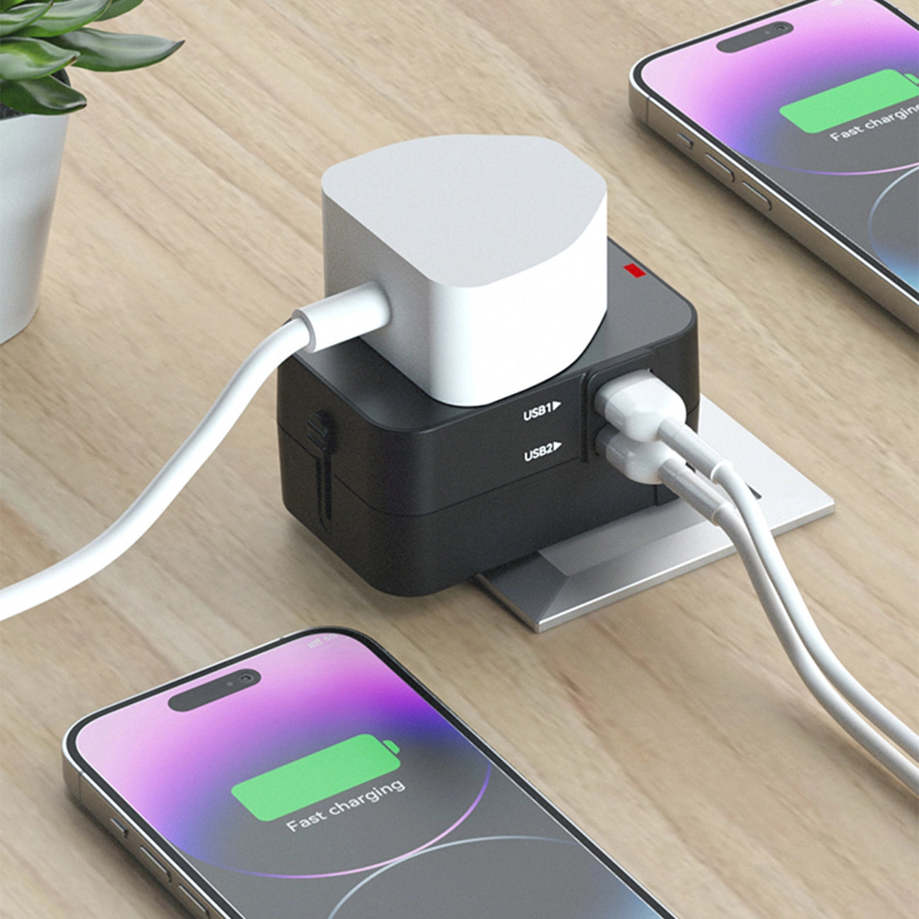 Wozinsky WUTWC travel adapter universal 24W EU / US / AUS / UK / 2x USB-A - black_12