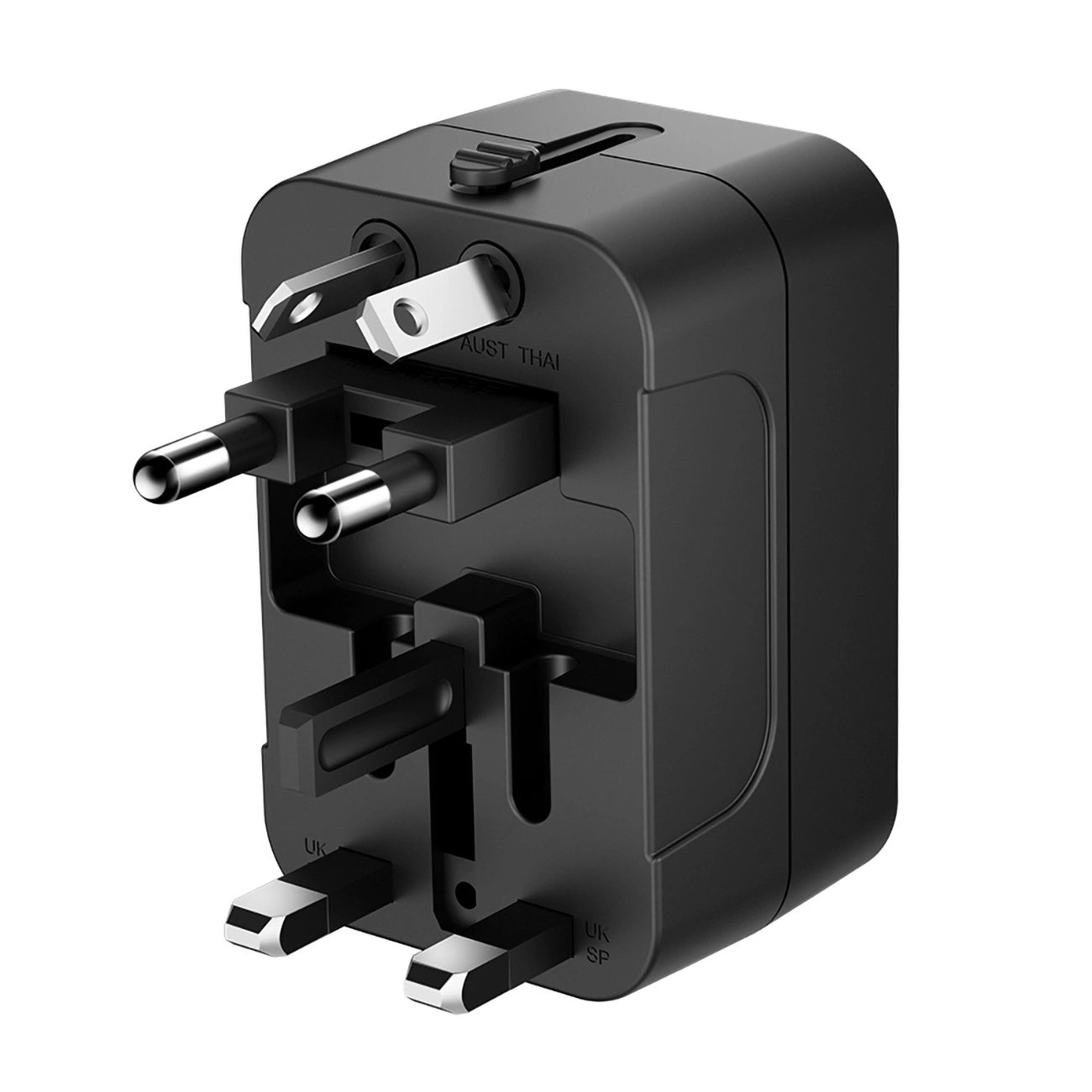 Wozinsky WUTWC travel adapter universal 24W EU / US / AUS / UK / 2x USB-A - black_1