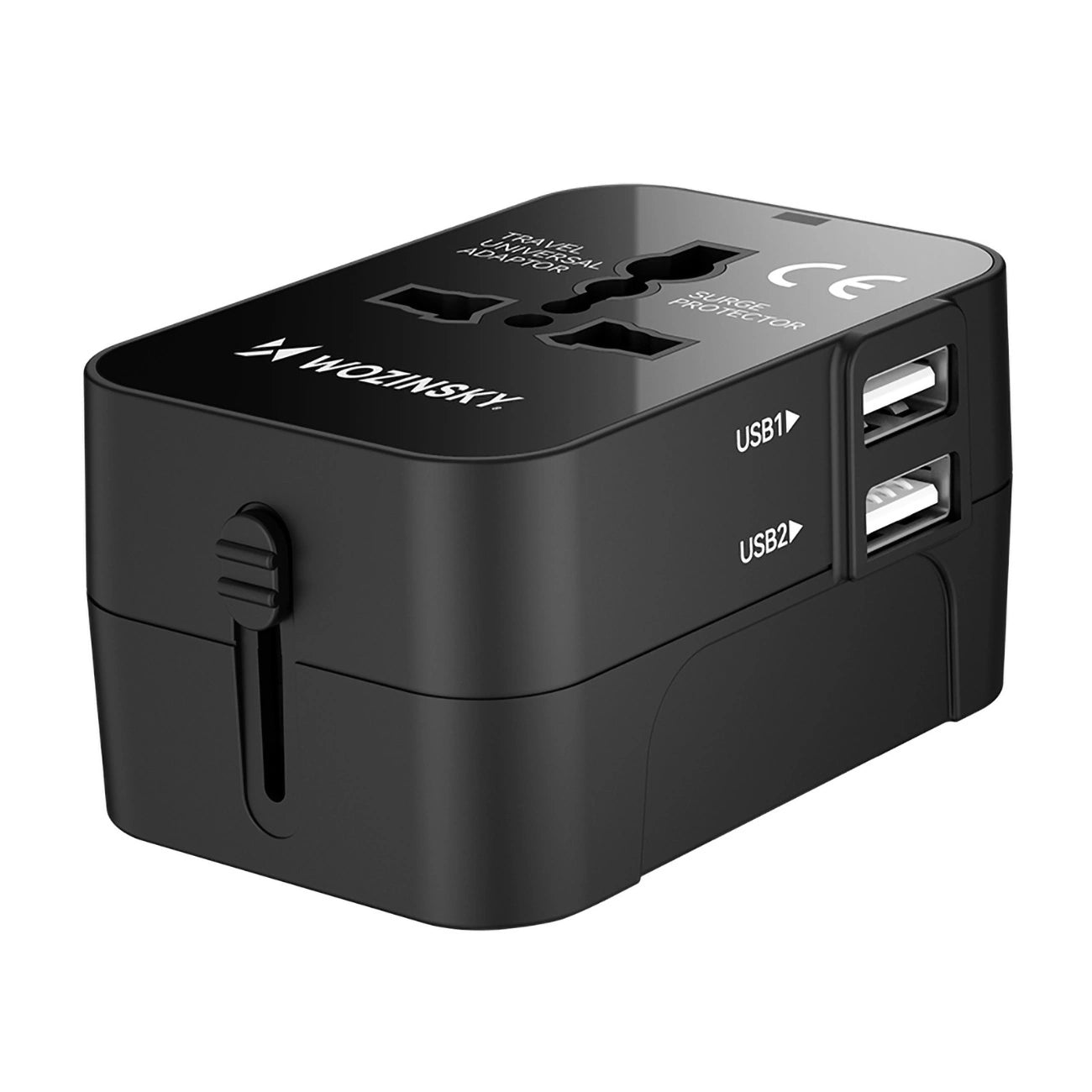 Wozinsky WUTWC travel adapter universal 24W EU / US / AUS / UK / 2x USB-A - black_2