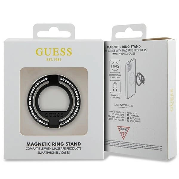 Guess MagSafe Ring stand GUMRSALDGK black/black Rhinestone_3