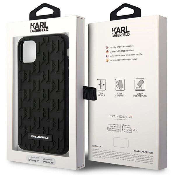 Karl Lagerfeld KLHCN61RUPKLPK iPhone 11 / Xr 6.1" hardcase black/black 3D Monogram_7