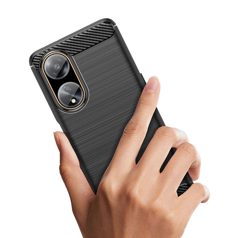 Flexible carbon pattern case for Oppo A98 5G Carbon Case - black_5