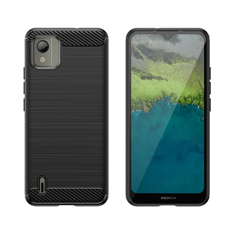 Carbon Case silicone case for Nokia C110 - black_1