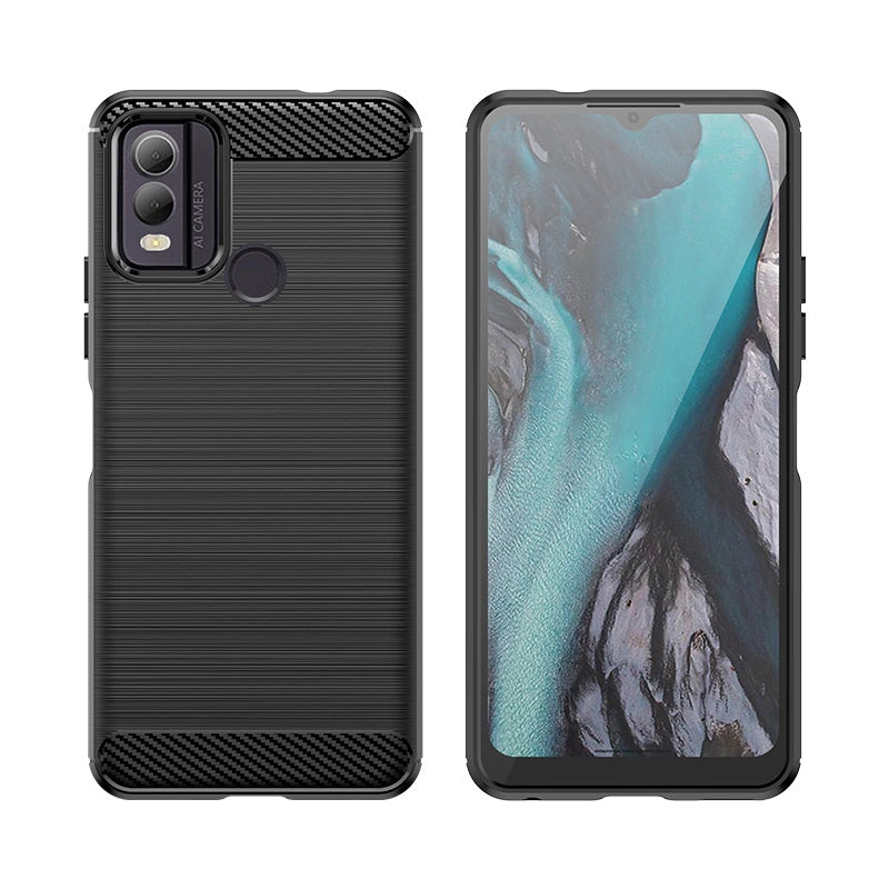 Carbon Case silicone case for Nokia C22 - black_1