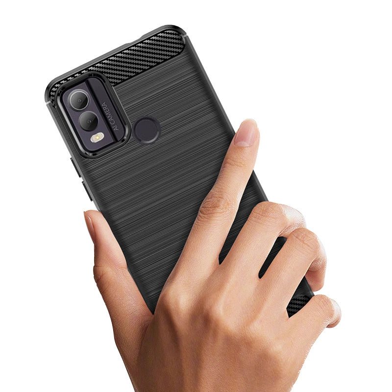 Carbon Case silicone case for Nokia C22 - black_4