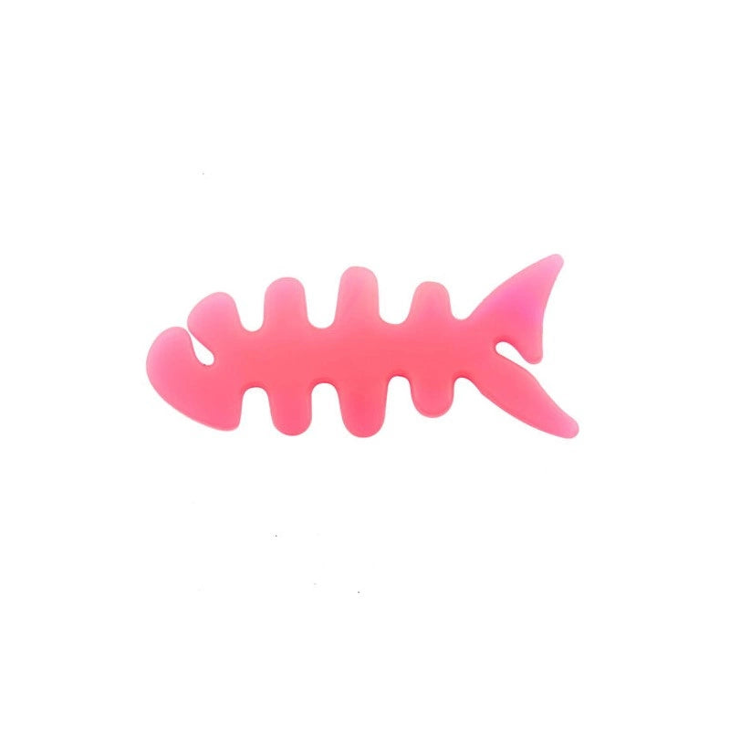 Fish-shaped headphone cable wrap - pink_0