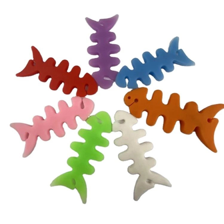 Fish-shaped headphone cable wrap - pink_9