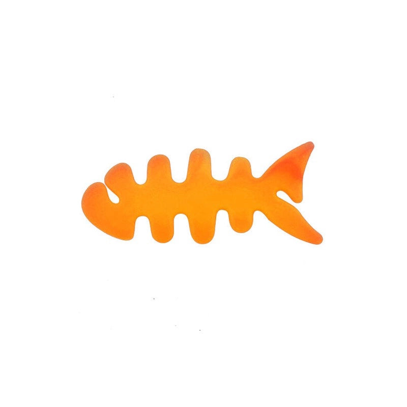 Fish-shaped headphone cable wrap - orange_0