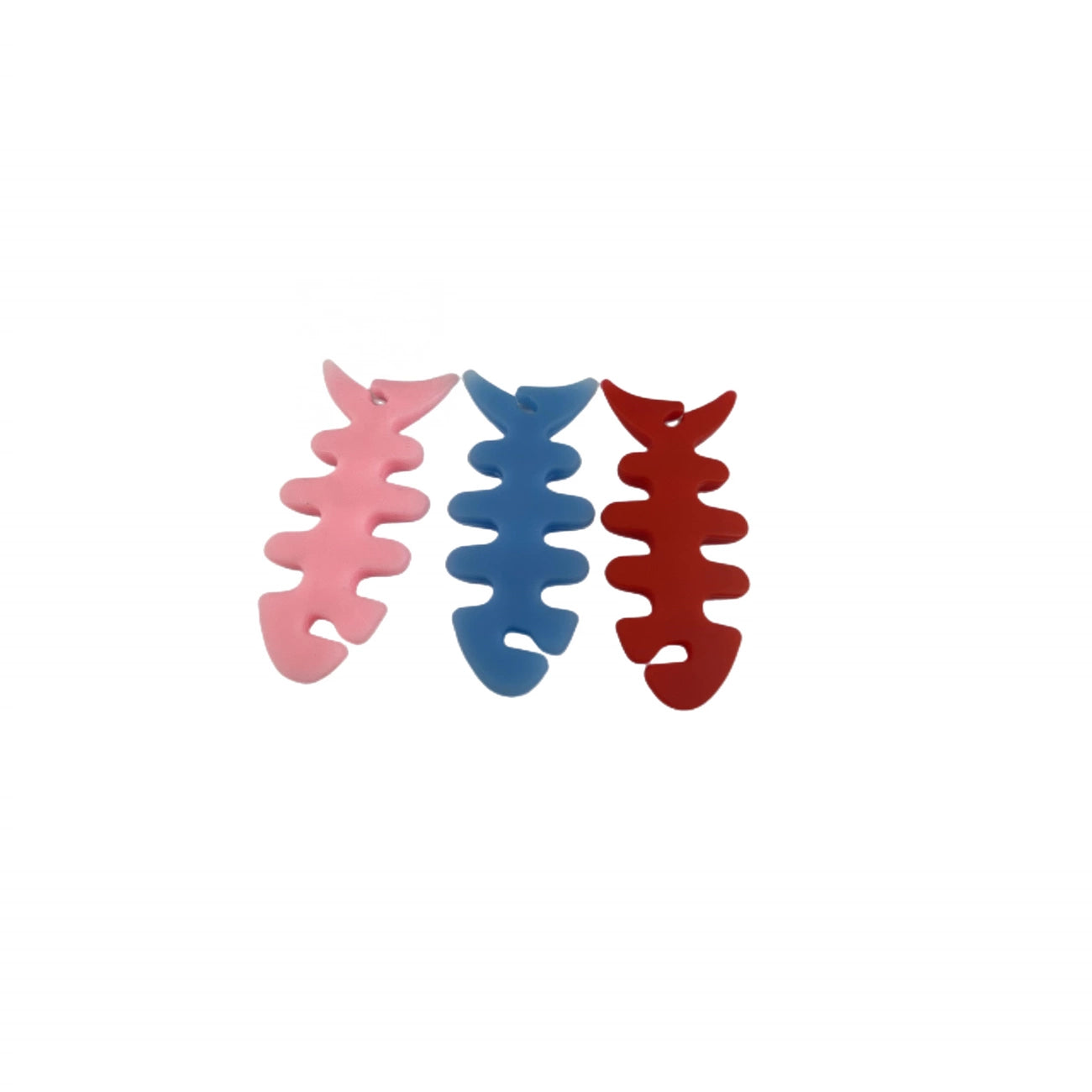 Fish-shaped headphone cable wrap - blue_4