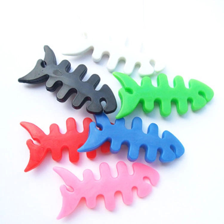 Fish-shaped headphone cable wrap - white_1