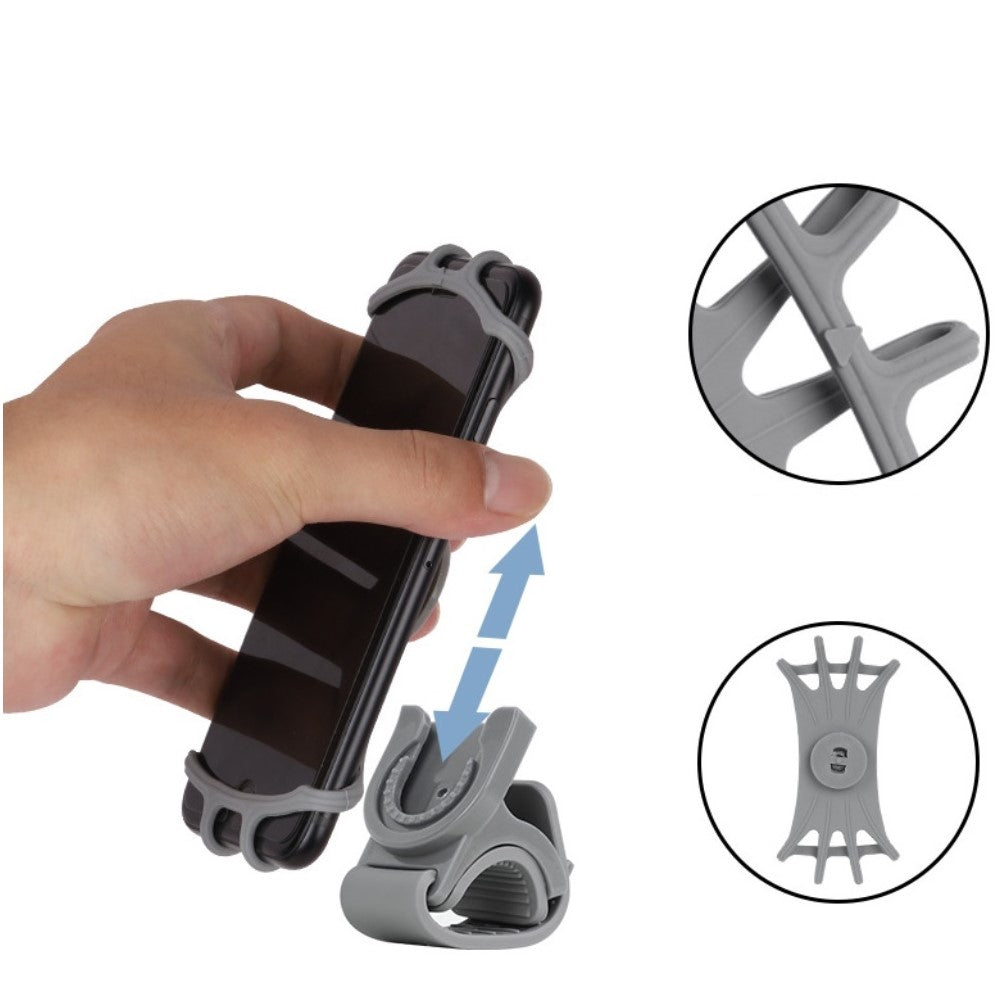 Swivel silicone bike holder with replaceable head - black_3