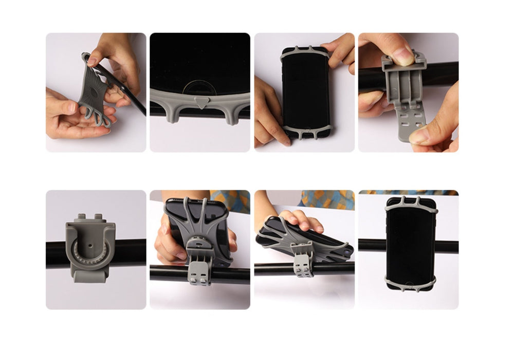Swivel silicone bike holder with replaceable head - black_5