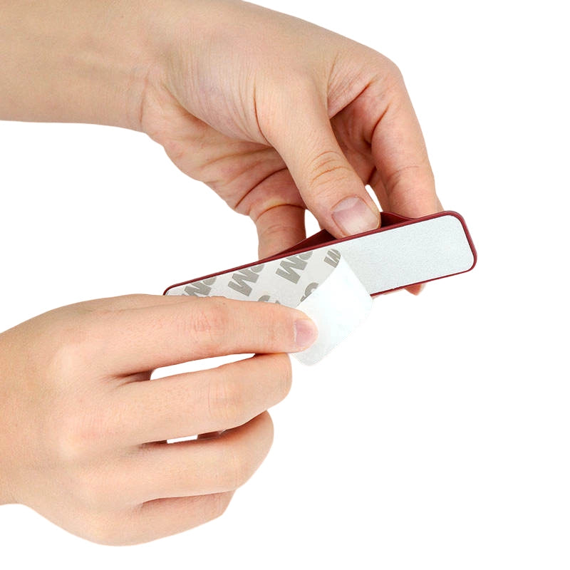 Self-adhesive finger holder with zipper - gray_1