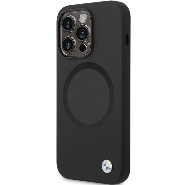 BMW BMHMP14XSILBK2 case for iPhone 14 Pro Max 6.7" - black Signature Liquid Silicone MagSafe_1