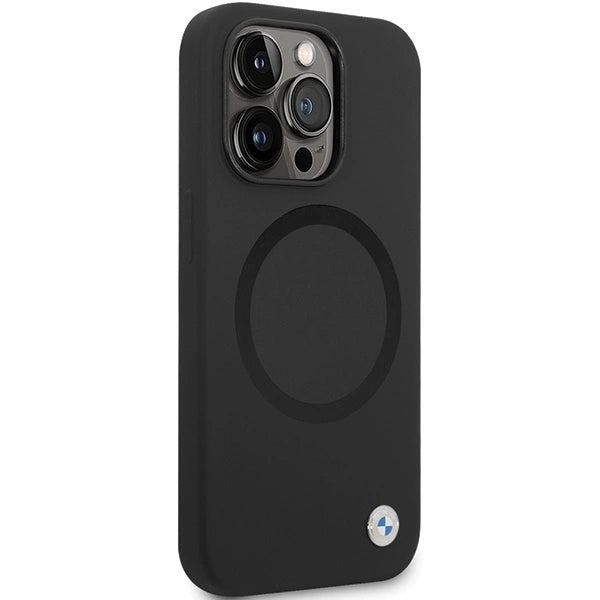 BMW BMHMP14XSILBK2 case for iPhone 14 Pro Max 6.7" - black Signature Liquid Silicone MagSafe_3
