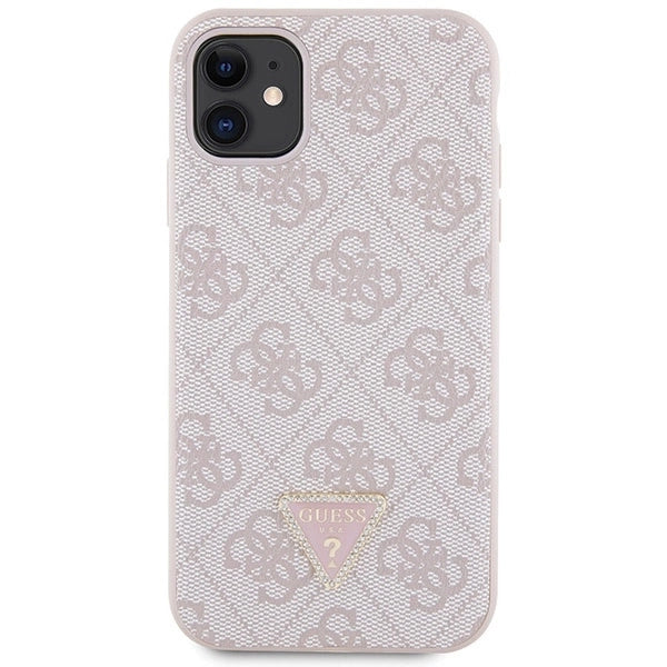 Guess GUHCN61P4TDSCPP Case for iPhone 11 / Xr - Pink Crossbody 4G Metal Logo_2