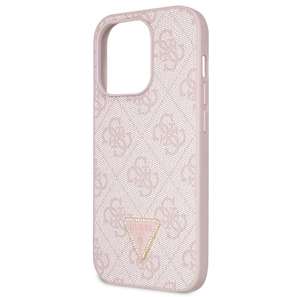 Guess GUHCP14LP4TDSCPP case for iPhone 14 Pro - pink Crossbody 4G Metal Logo_6