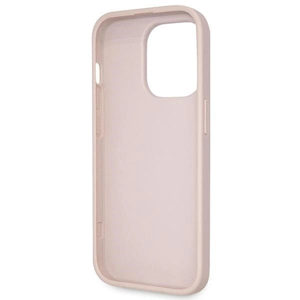 Guess GUHCP14LP4TDSCPP case for iPhone 14 Pro - pink Crossbody 4G Metal Logo_7