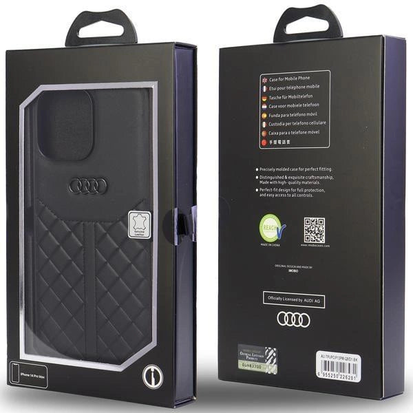 Audi Genuine Leather iPhone 13 Pro Max 6.7" black/black hardcase AU-TPUPPCIP13PM-Q8/D1-BK_4