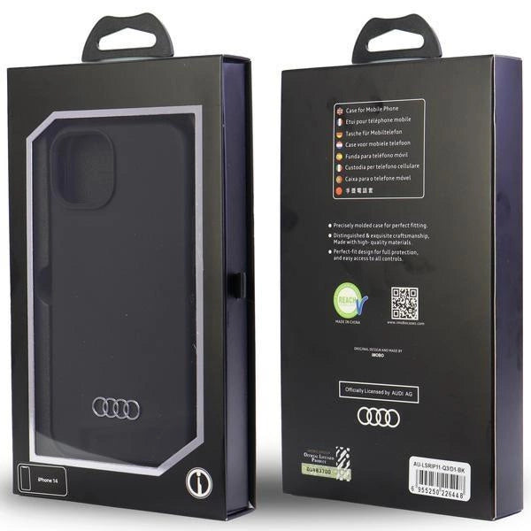 Audi Silicone Case iPhone 11 / Xr 6.1" black/black hardcase AU-LSRIP11-Q3/D1-BK_6