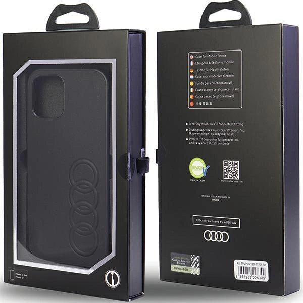 Audi Synthetic Leather iPhone 12/12 Pro 6.1" black/black hardcase AU-TPUPCIP12P-TT/D1-BK_6