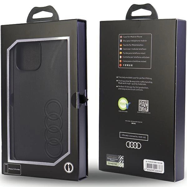 Audi Synthetic Leather iPhone 13 Pro Max 6.7" black/black hardcase AU-TPUPPCIP13PM-TT/D1-BK_4
