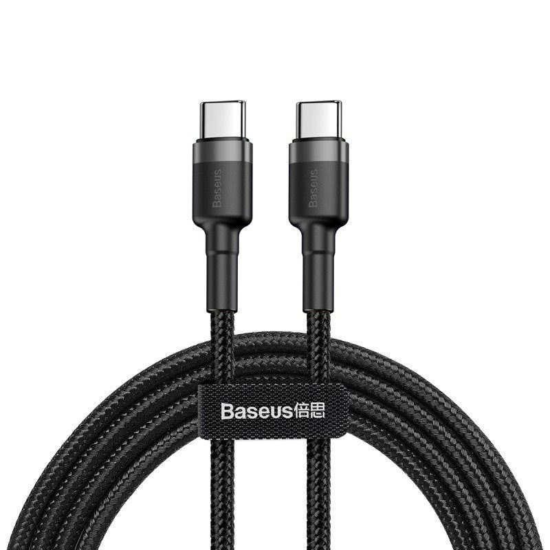 Baseus CATKLF-GG1 USB-C - USB-C PD QC cable 60W 3A 480Mb/s 1m - black and gray_1
