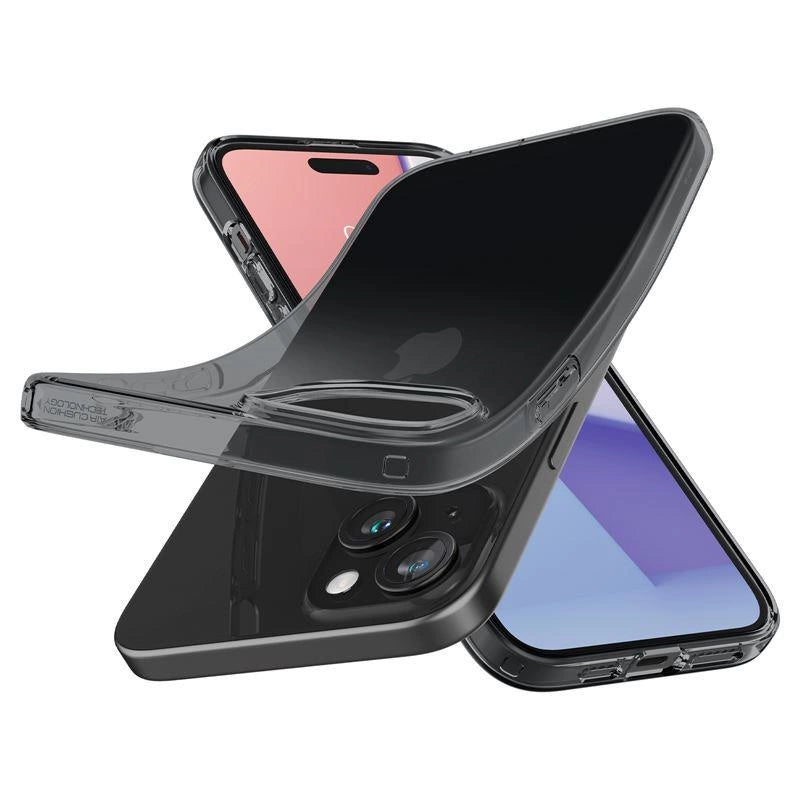 Spigen Crystal Flex iPhone 15 Plus Case - Gray-Transparent_0