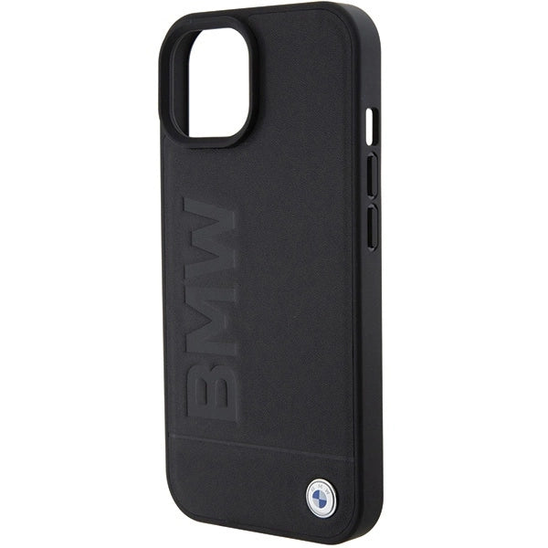 BMW Leather Hot Stamp case for iPhone 15 Plus - black_5