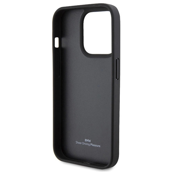 BMW Leather Hot Stamp iPhone 15 Pro Max Case - Black_6