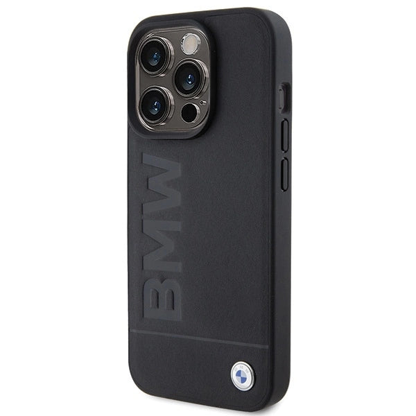 BMW MagSafe Leather Hot Stamp case for iPhone 15 Pro - black_1