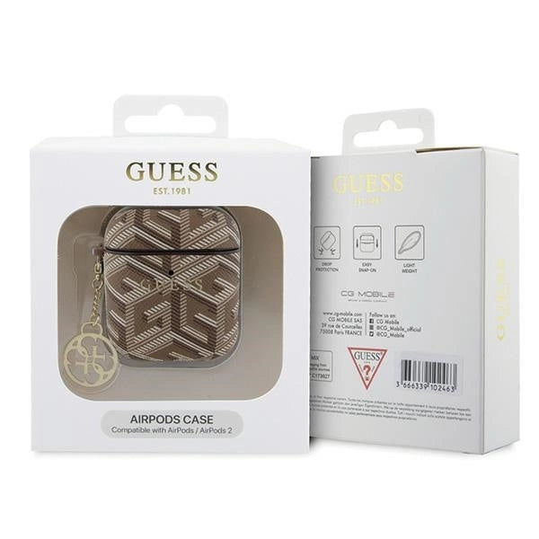 Guess GUA2PGCE4CW case for AirPods 1/2 - brown GCube Charm_2