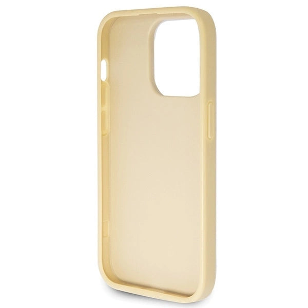 Guess GUHCP14LHG4SGD case for iPhone 14 Pro - gold Glitter Script Big 4G_6