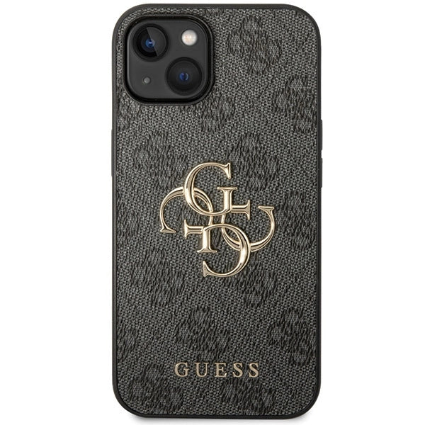 Guess 4G Big Metal Logo iPhone 15 Plus Case - Gray_2
