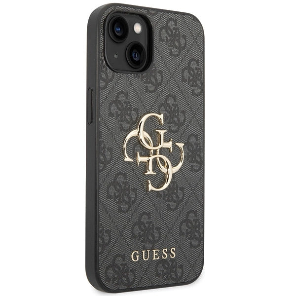 Guess 4G Big Metal Logo iPhone 15 Plus Case - Gray_3