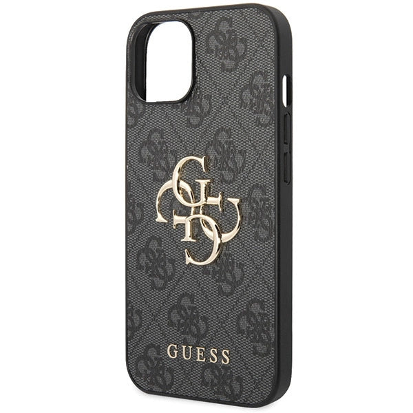 Guess 4G Big Metal Logo iPhone 15 Plus Case - Gray_5