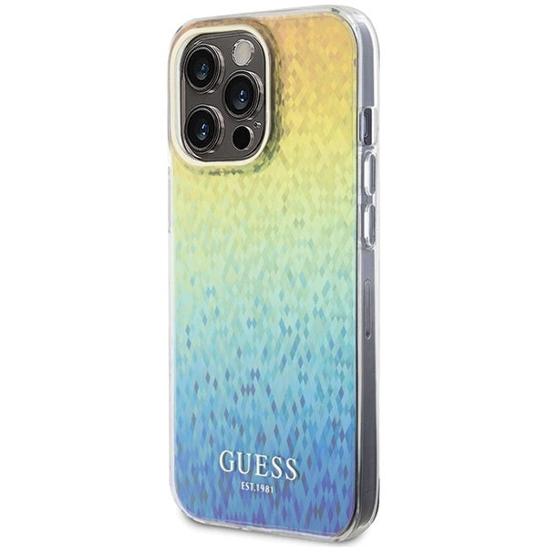 Guess IML Faceted Mirror Disco Iridescent case for iPhone 15 Pro Max - multicolored_1
