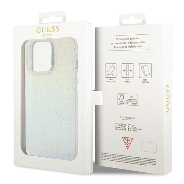 Guess IML Faceted Mirror Disco Iridescent case for iPhone 15 Pro Max - multicolored_7