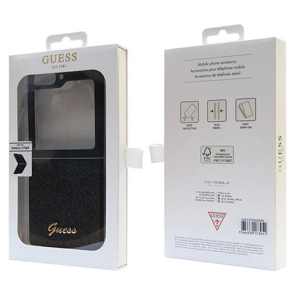 Guess Glitter Script case for Samsung Galaxy Z Flip 5 - black_7