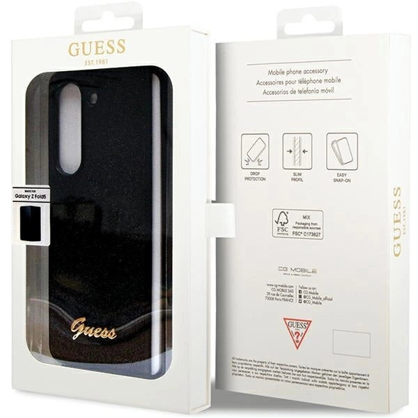 Guess Glitter Script case for Samsung Galaxy Z Fold 5 - black_6