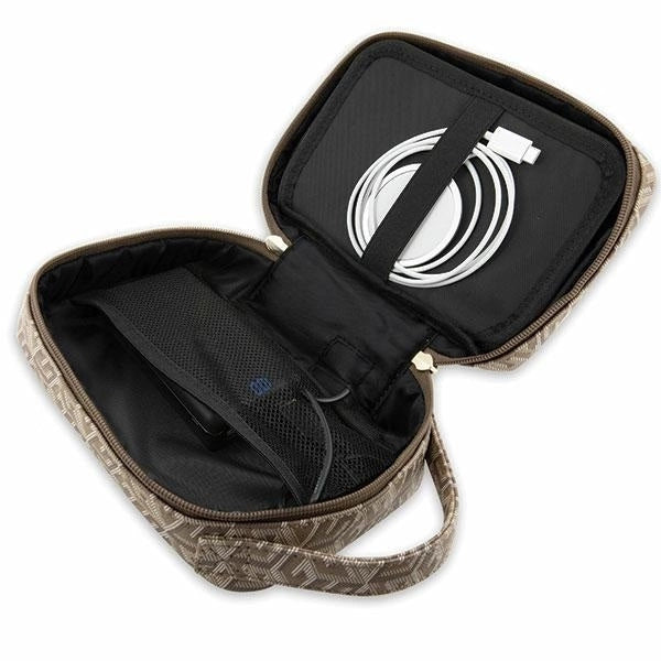 Guess GUHBHGCFSEW Organizer bag - brown GCube Stripe_4