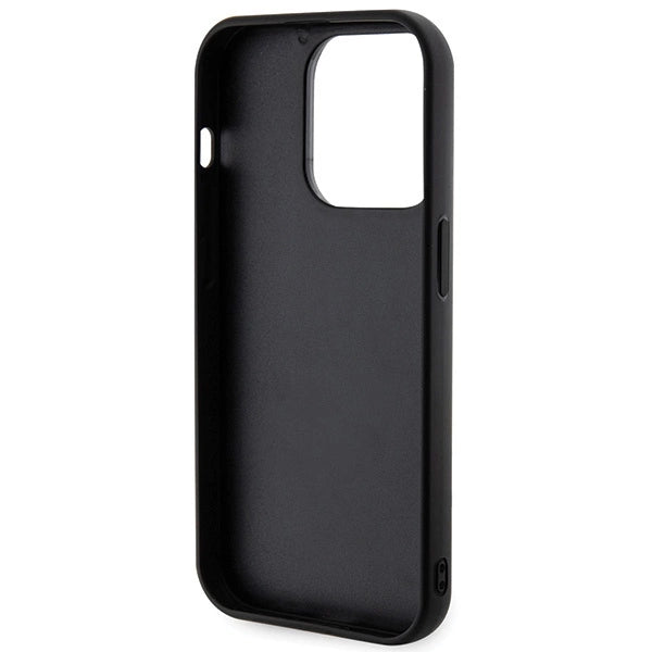 Karl Lagerfeld 3D Rubber Glitter Logo case for iPhone 15 Pro Max - black_6