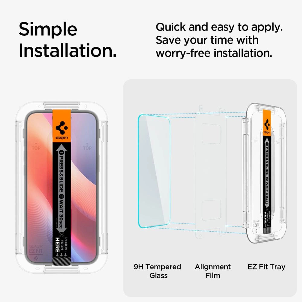 Spigen Glas.tR EZ Fit Tempered Glass for iPhone 15 / 16_12
