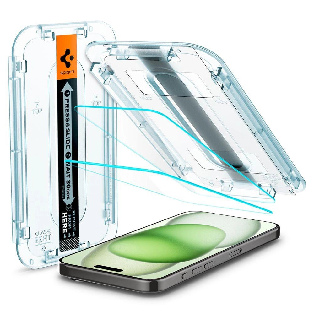 Spigen Glas.tR EZ Fit Tempered Glass for iPhone 15 Plus / 16 Plus - 2 pcs._7
