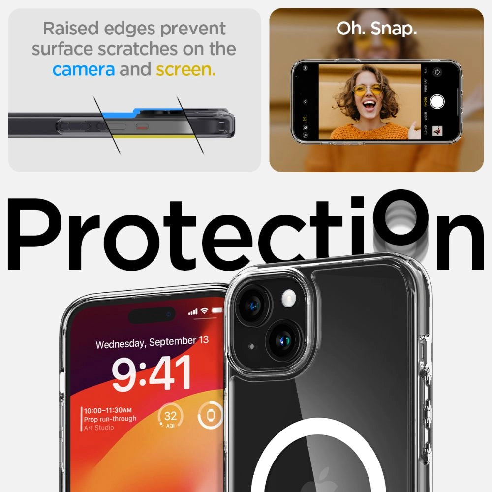 Spigen Ultra Hybrid Mag Case with MagSafe for iPhone 15 Plus - White_9