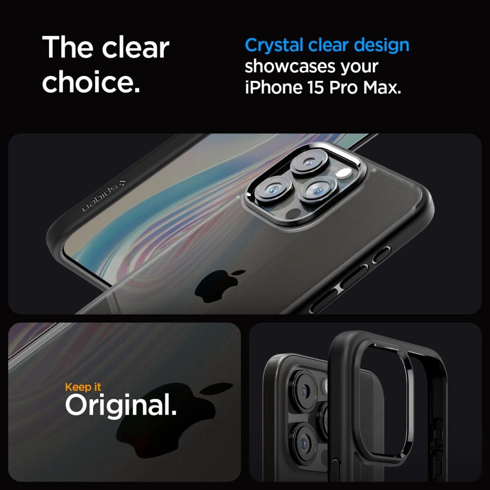 Spigen Ultra Hybrid iPhone 15 Pro Max Case - Matte Black_10