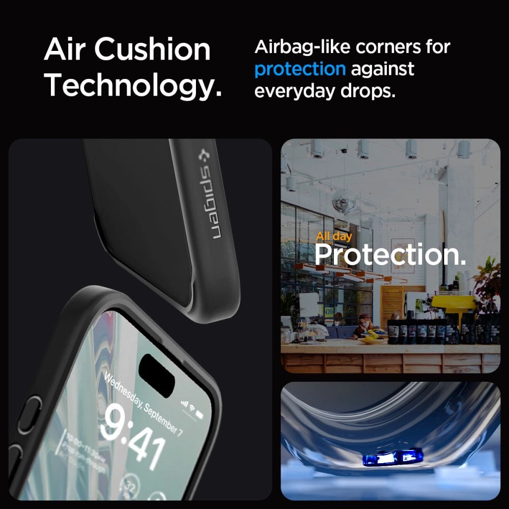 Spigen Ultra Hybrid iPhone 15 Pro Max Case - Matte Black_11