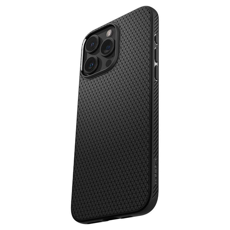 Spigen Liquid Air Case for iPhone 15 Pro Max - Matte Black_15